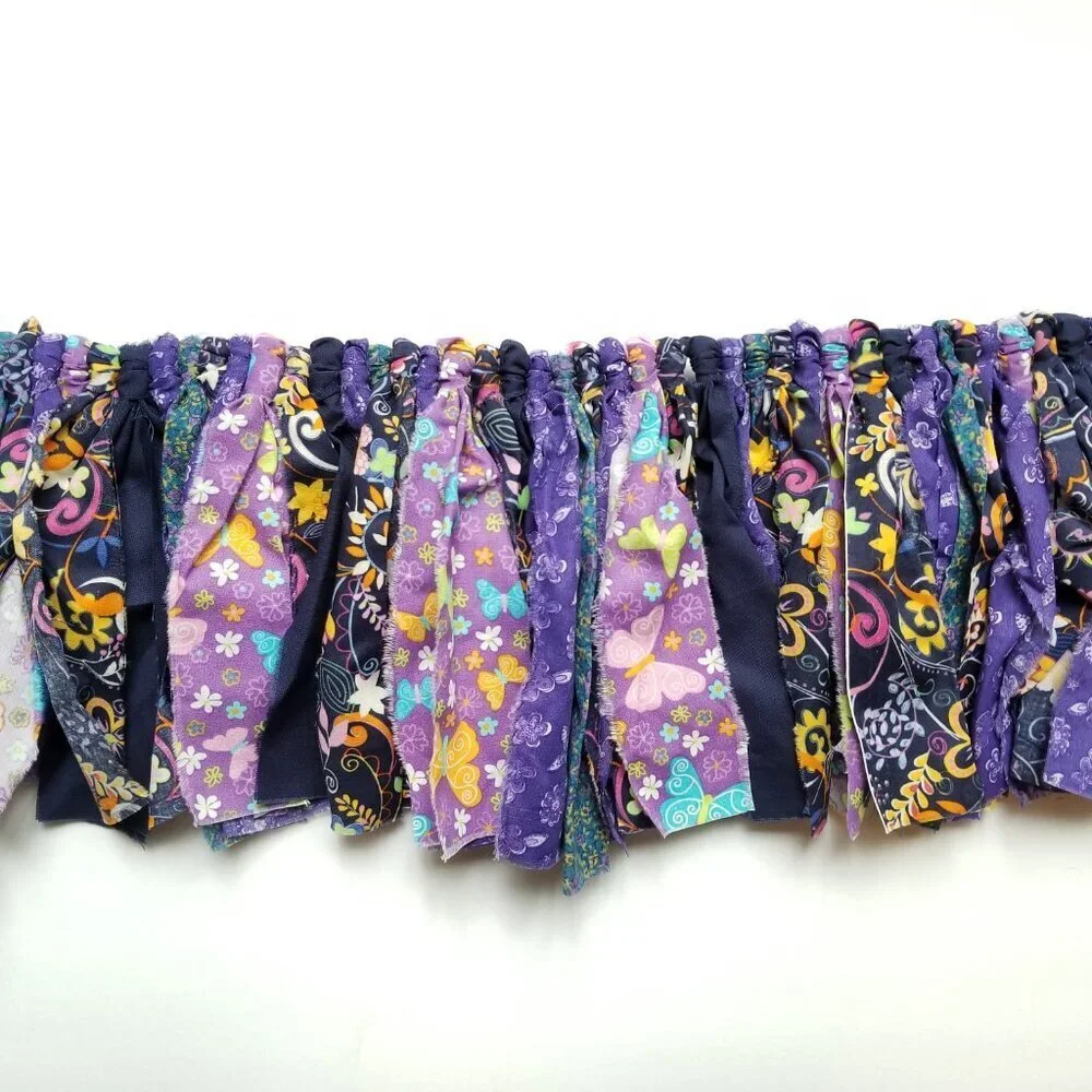Spring Swag Fabric Banner | Shabby Chic Bedding, Camper Decor, Butterflies | 7’
